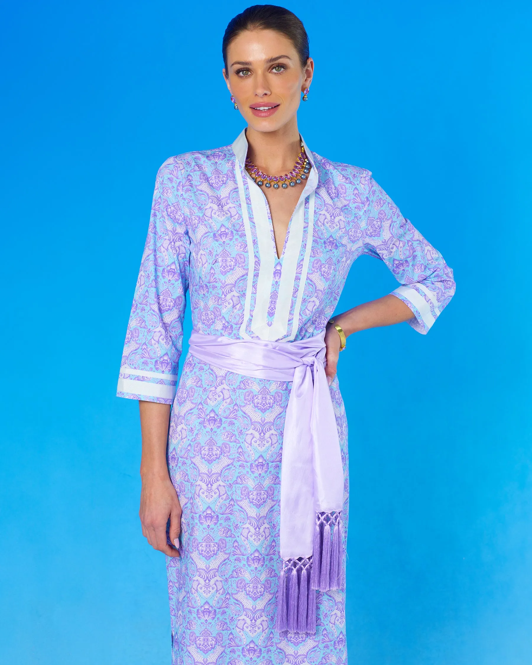Cosima Sash Belt in Sunset Lavender