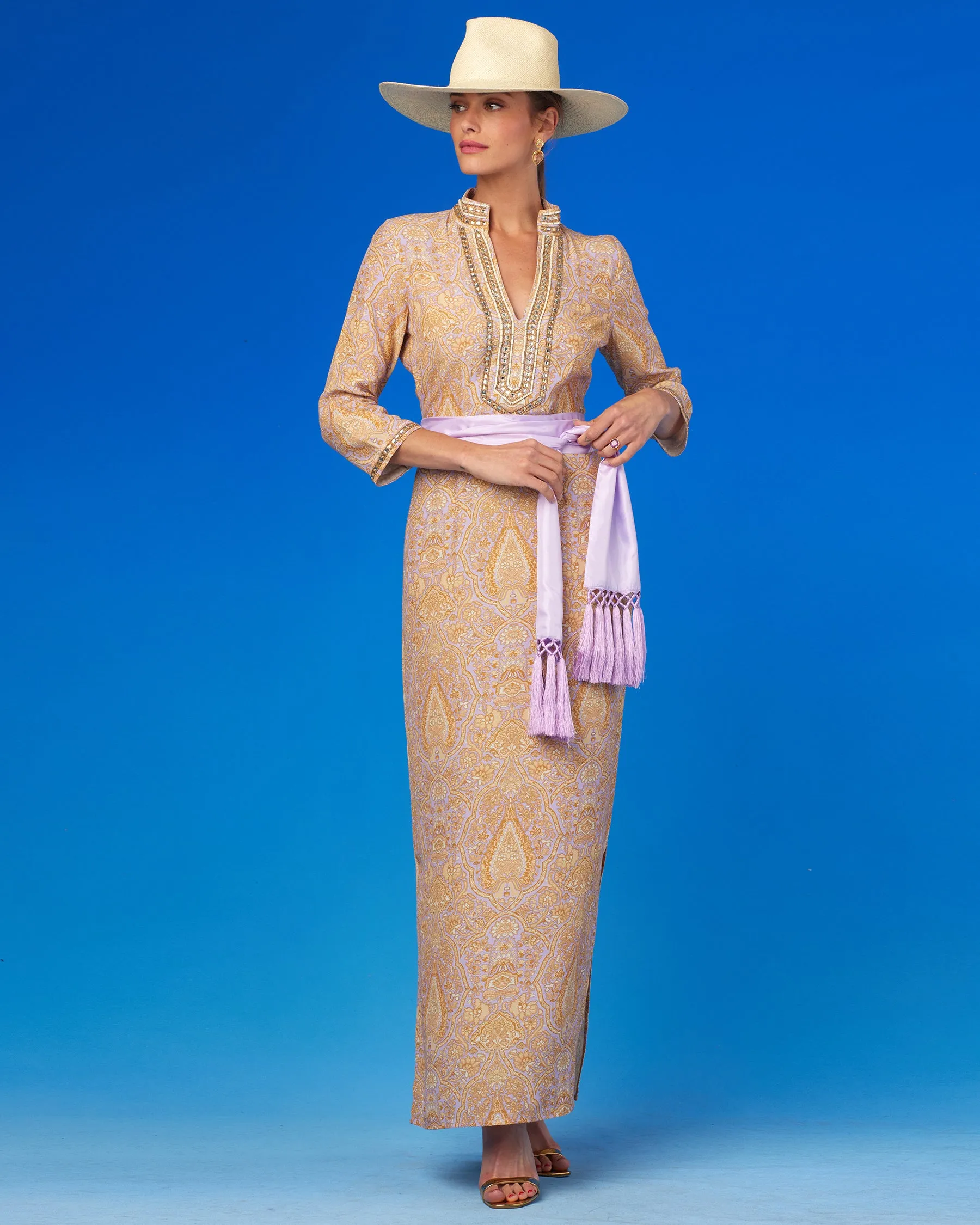 Cosima Sash Belt in Sunset Lavender