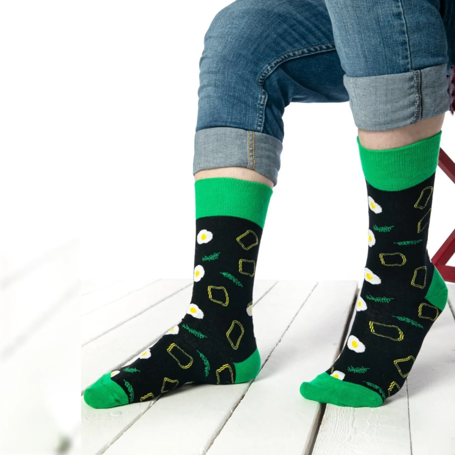 Cotton, Colourful, Egg Themed Socks