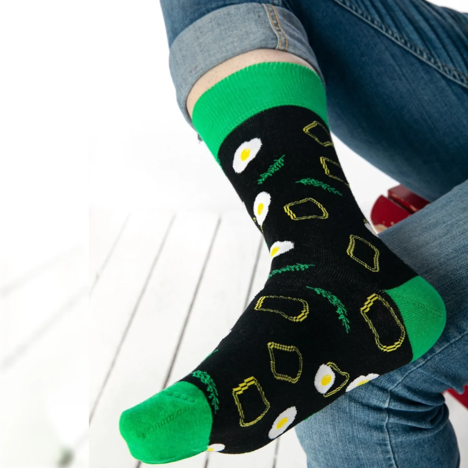 Cotton, Colourful, Egg Themed Socks