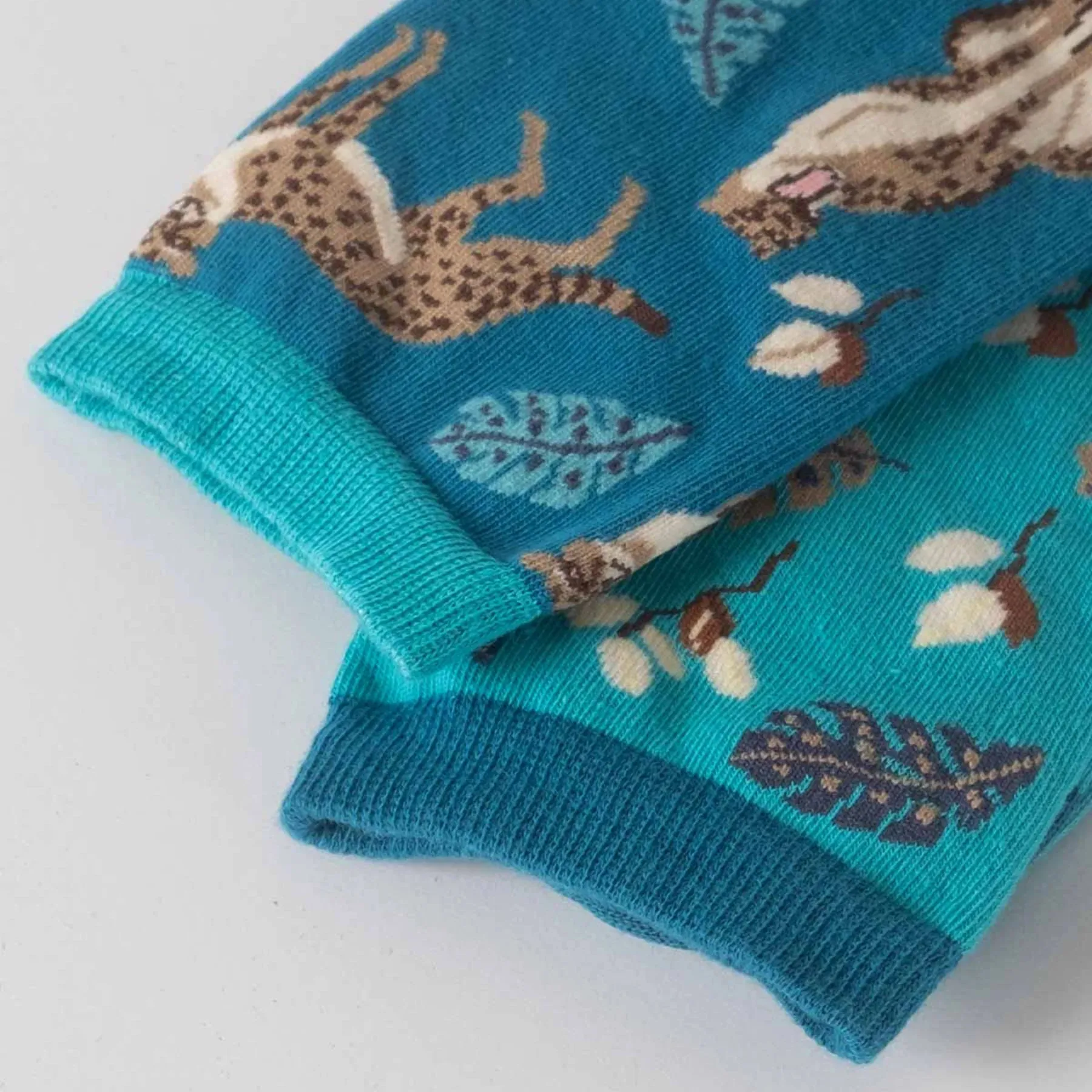 Cotton, Mismatched, Leopard Themed Socks