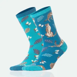 Cotton, Mismatched, Leopard Themed Socks