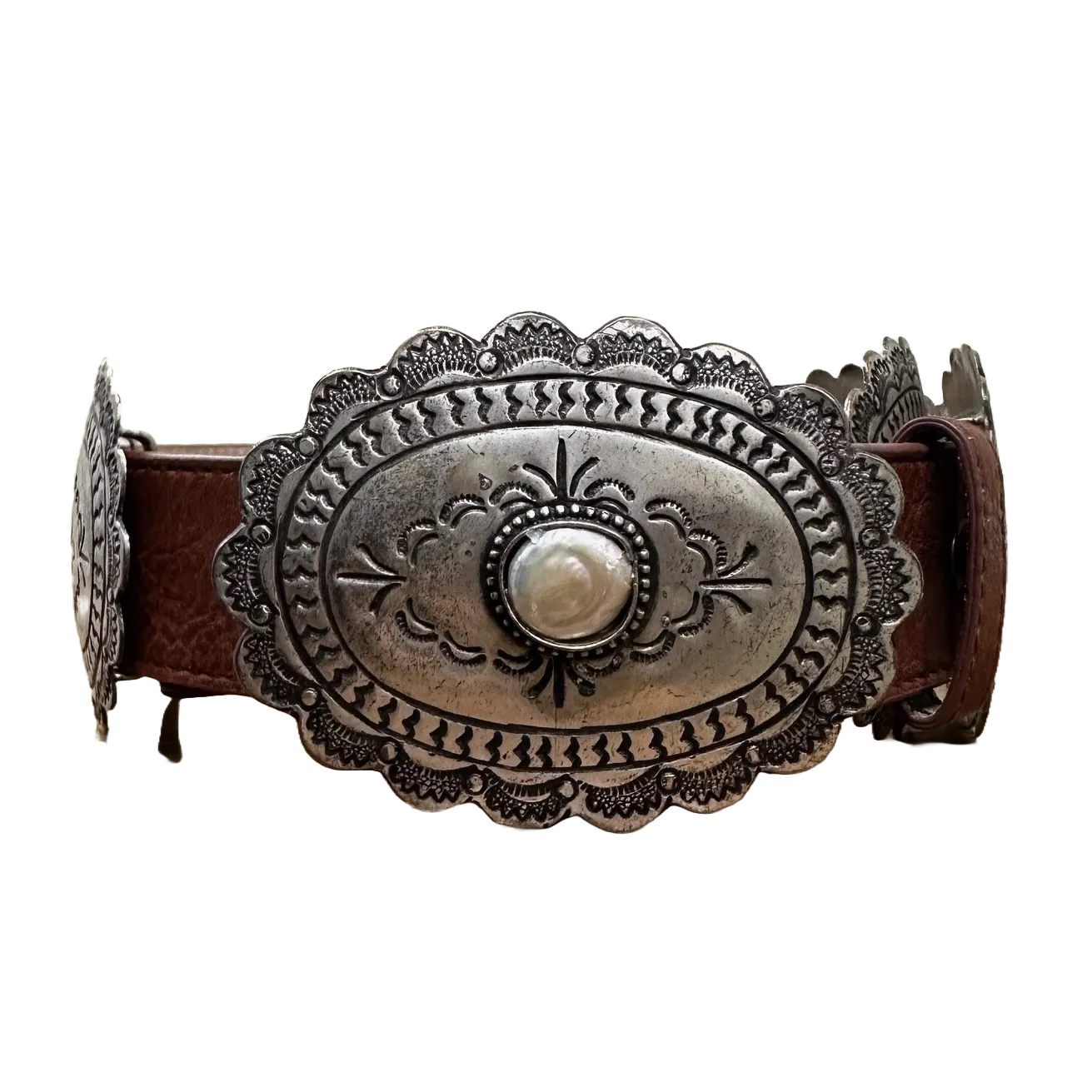 Cowgirls Jewelry Ladies  Concho Brown Fashion Belt 16-0121