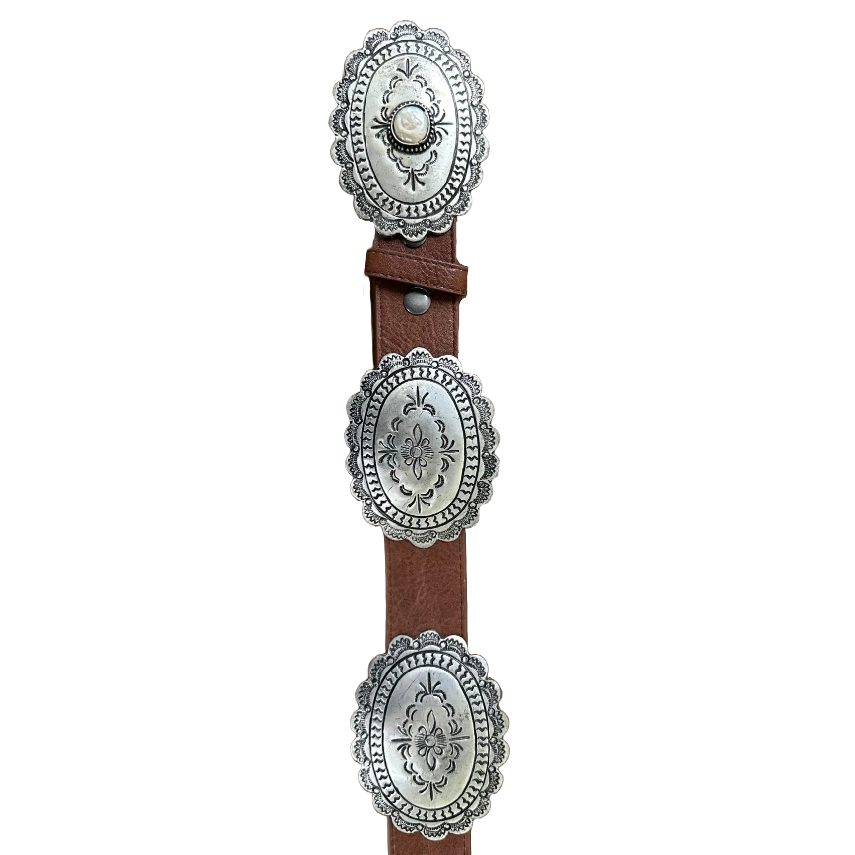 Cowgirls Jewelry Ladies  Concho Brown Fashion Belt 16-0121