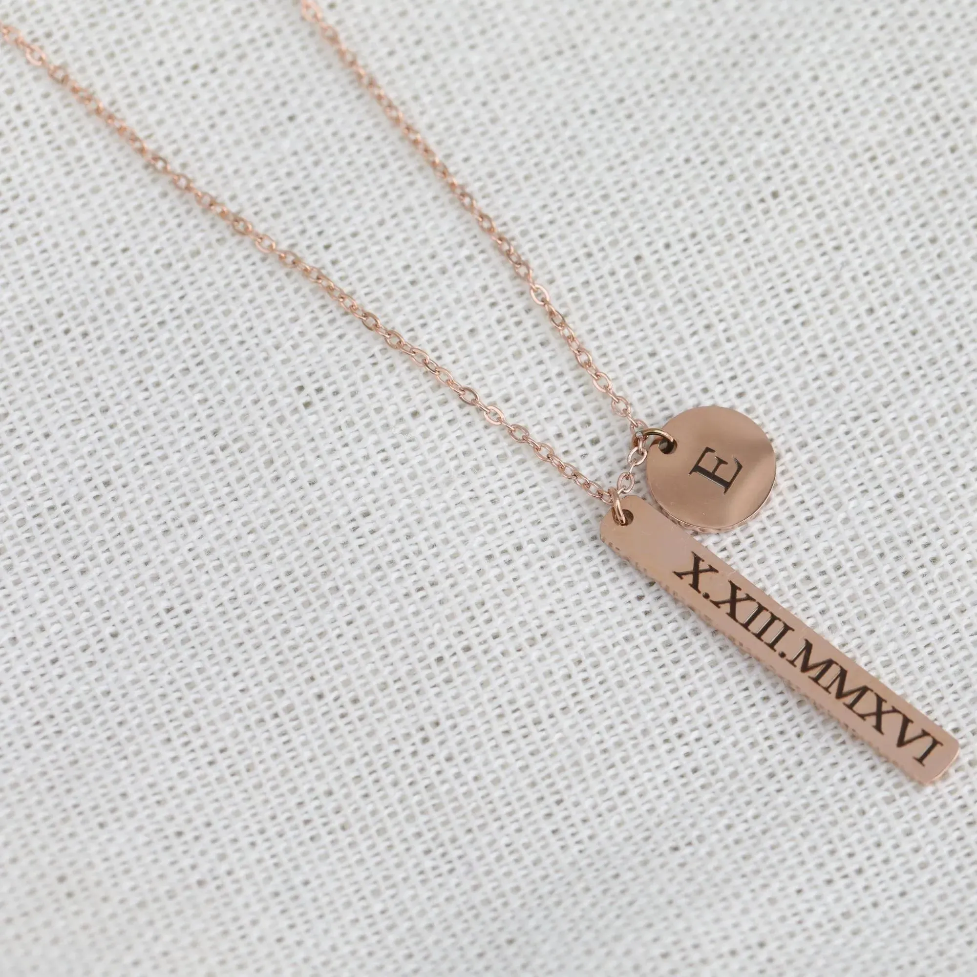 Custom Bar Necklace • Engraved Custom Name Necklace • Personalized Necklace