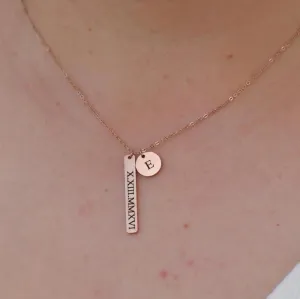 Custom Bar Necklace • Engraved Custom Name Necklace • Personalized Necklace