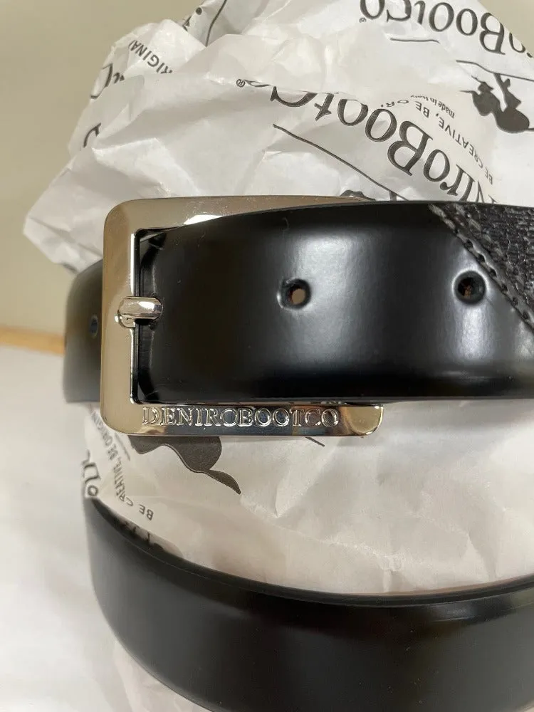Custom DeNiro Belt - Custom Black Leather & Stardust