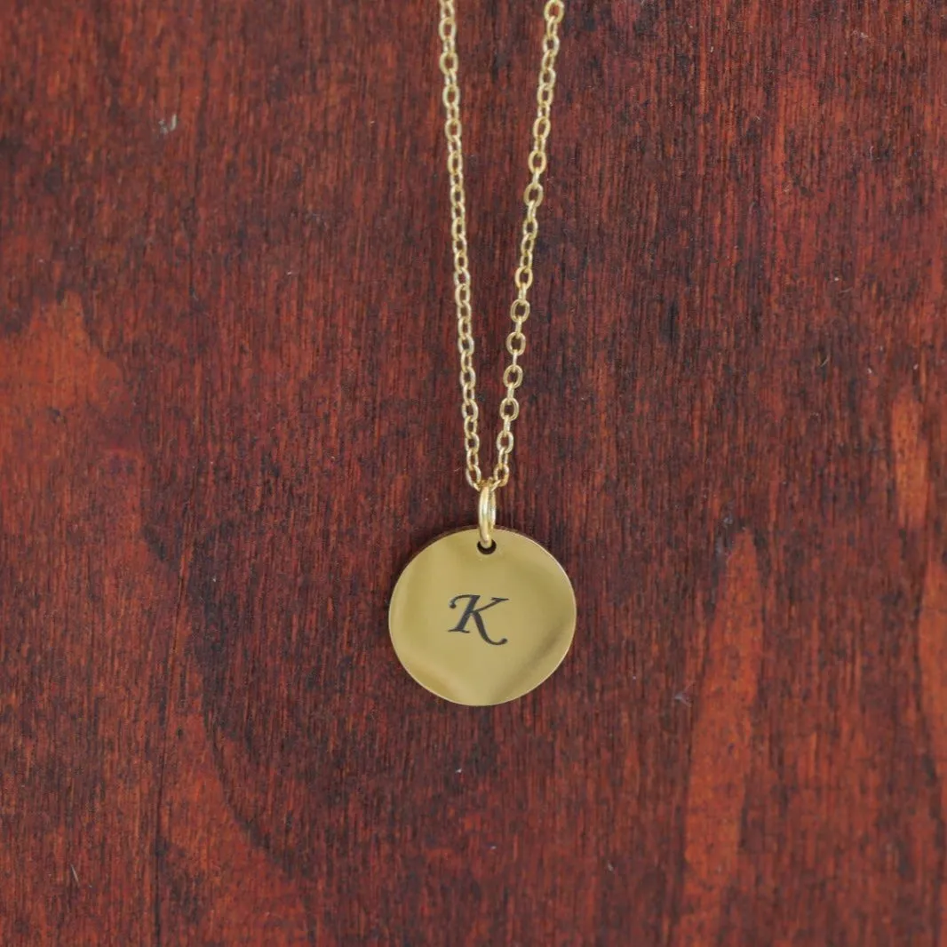 Custom Necklace | Personalized Discs Necklace | Engraved Necklace | Initial Necklace