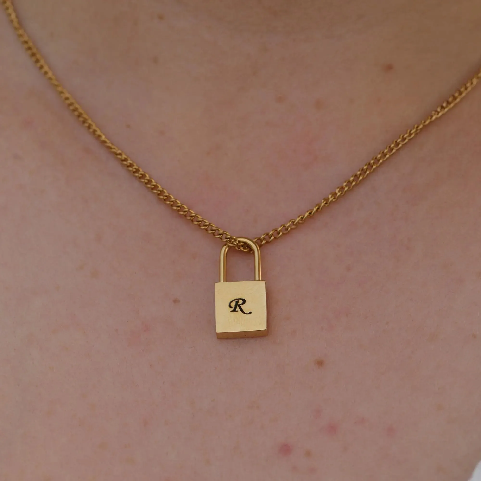 Custom Necklace | Personalized Lock Necklace | Engraved Necklace | Initial Necklace | Padlock Necklace