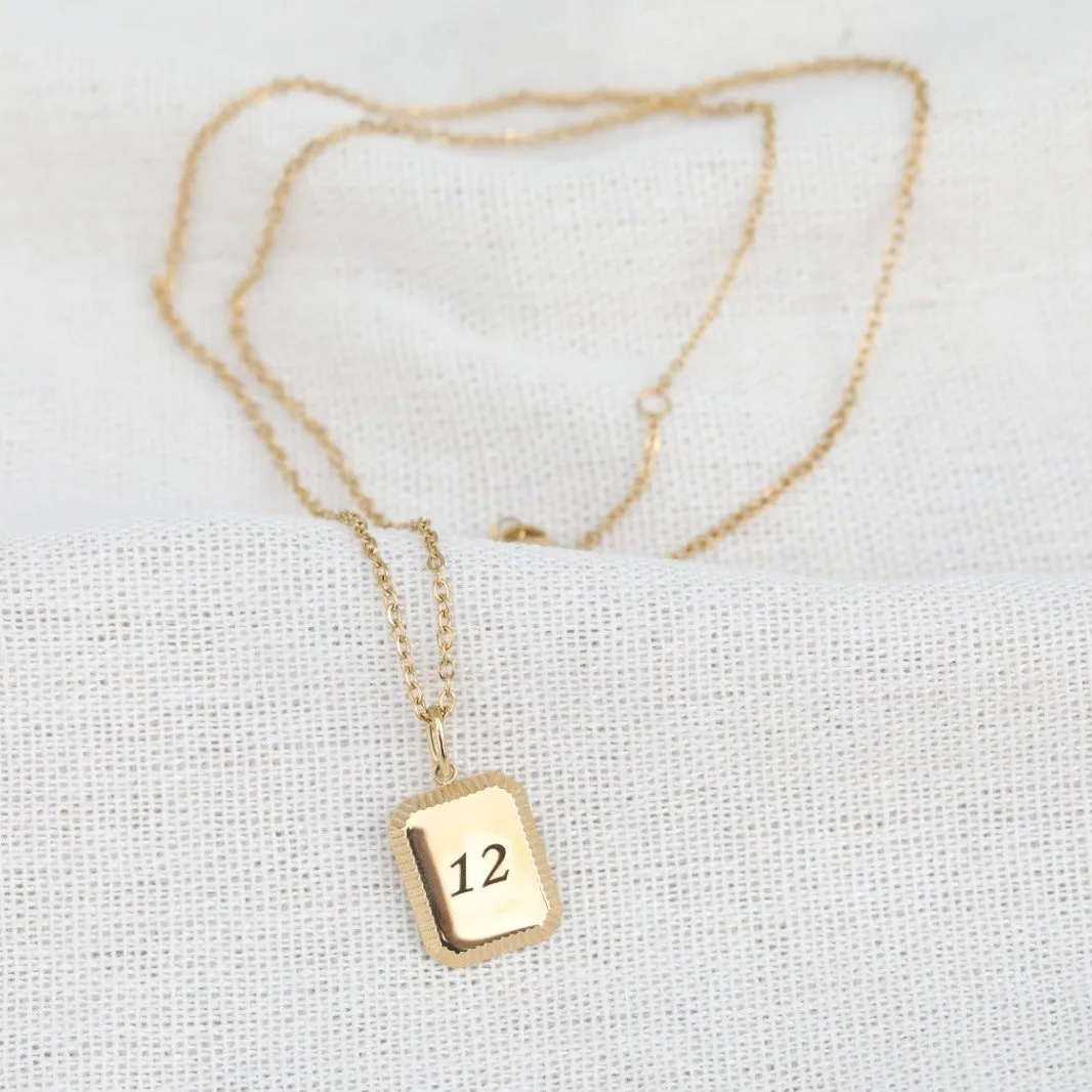 Custom Number Necklace | Personalized Necklace | Engraved Necklace