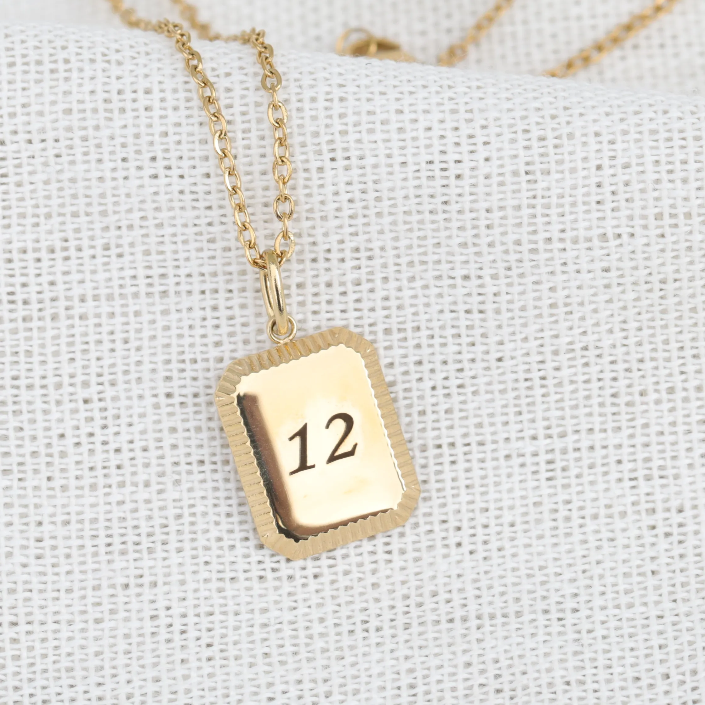 Custom Number Necklace | Personalized Necklace | Engraved Necklace