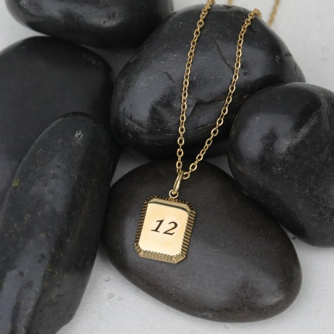 Custom Number Necklace | Personalized Necklace | Engraved Necklace