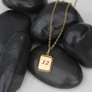 Custom Number Necklace | Personalized Necklace | Engraved Necklace