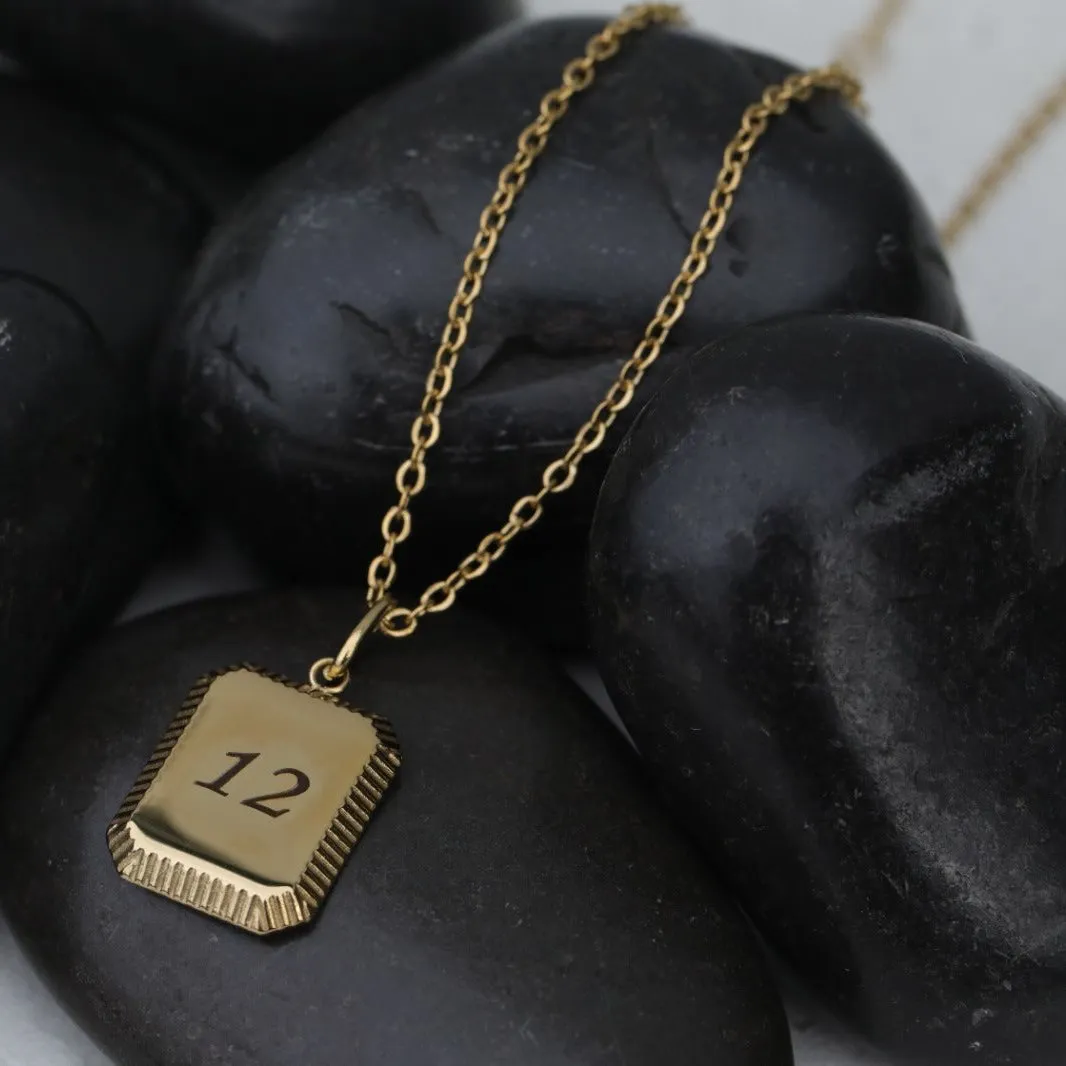 Custom Number Necklace | Personalized Necklace | Engraved Necklace