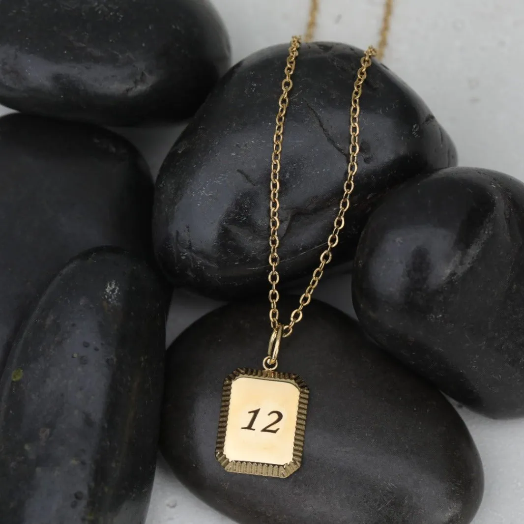 Custom Number Necklace | Personalized Necklace | Engraved Necklace