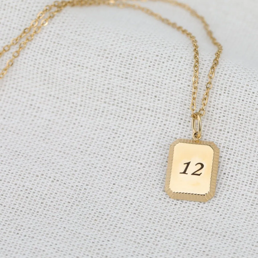 Custom Number Necklace | Personalized Necklace | Engraved Necklace