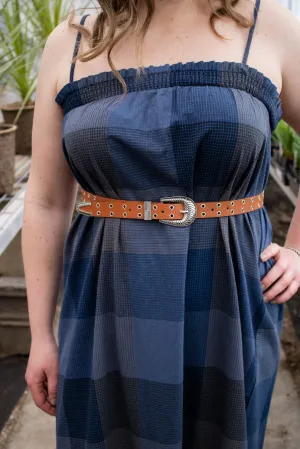 Drake Double Grommet PU Leather Belt