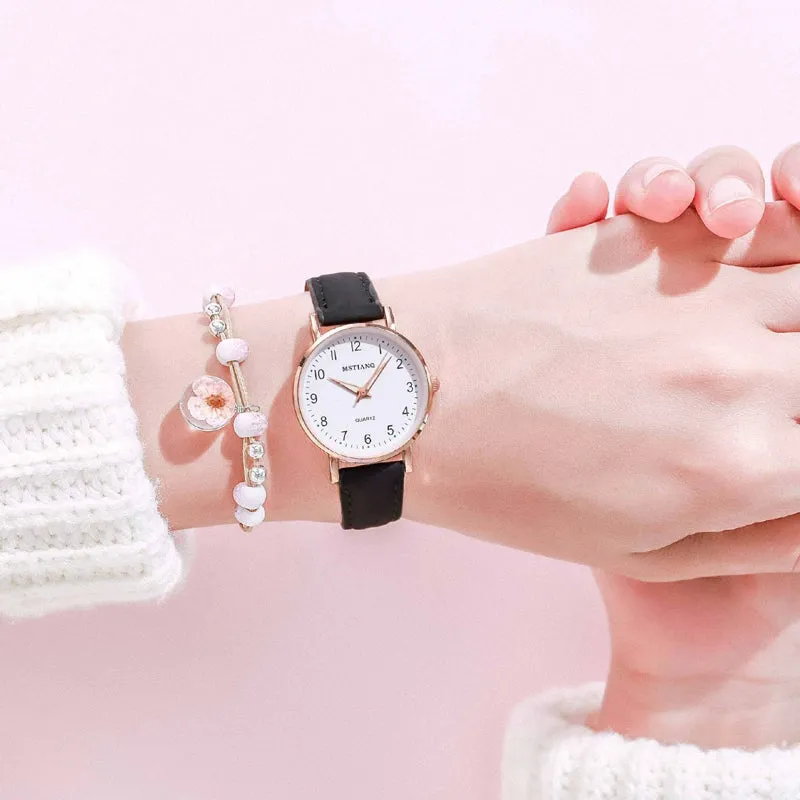 Elegance Retro Exam Small Female Middle School Student Watch
