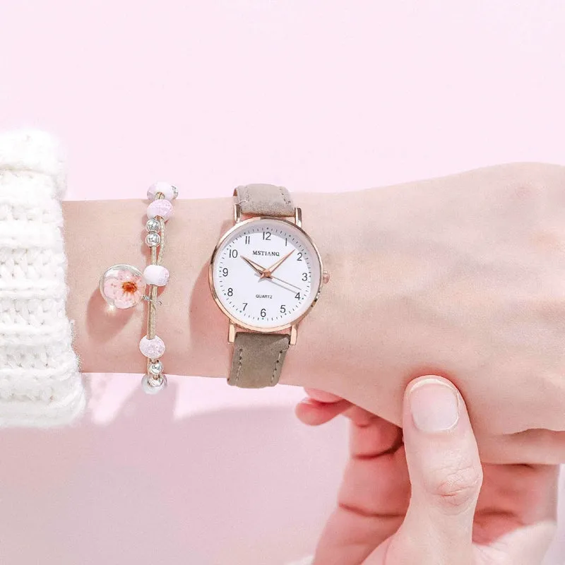 Elegance Retro Exam Small Female Middle School Student Watch