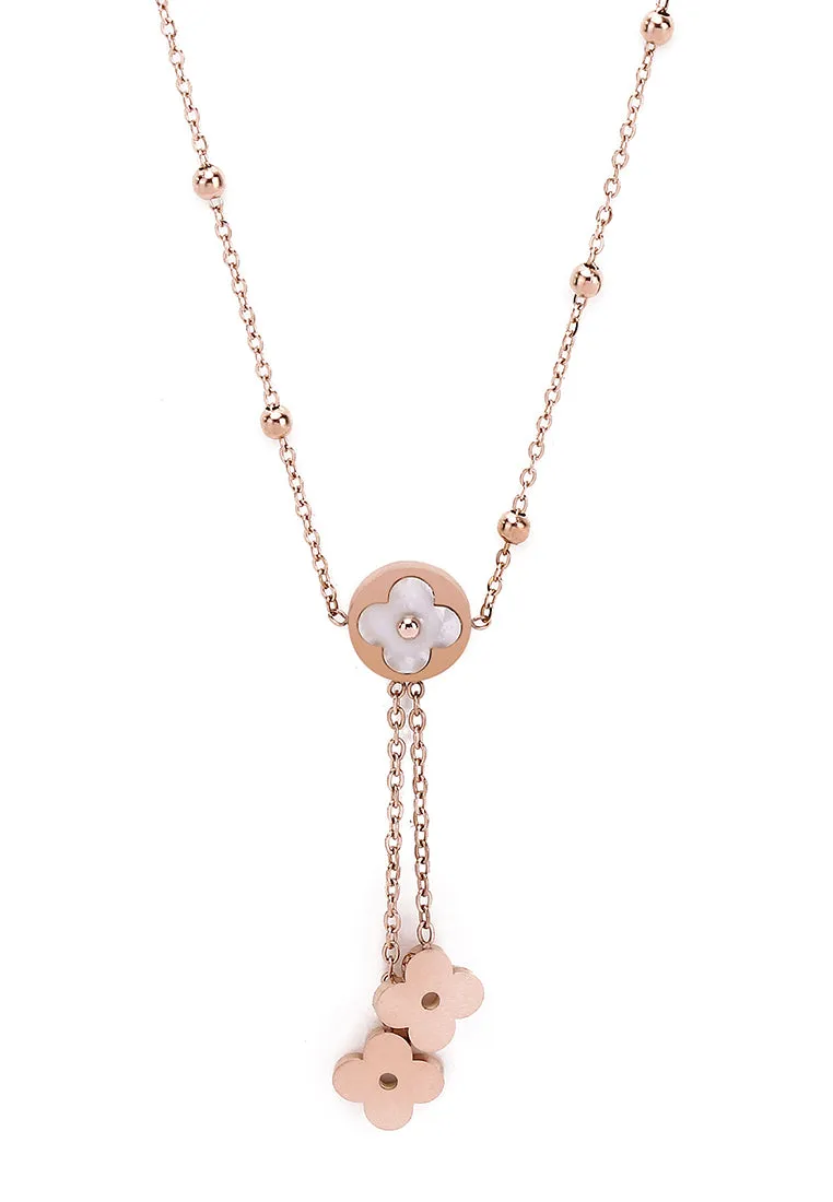 Ellysa Rose Gold Metal Watch Gift Set (Salmon)