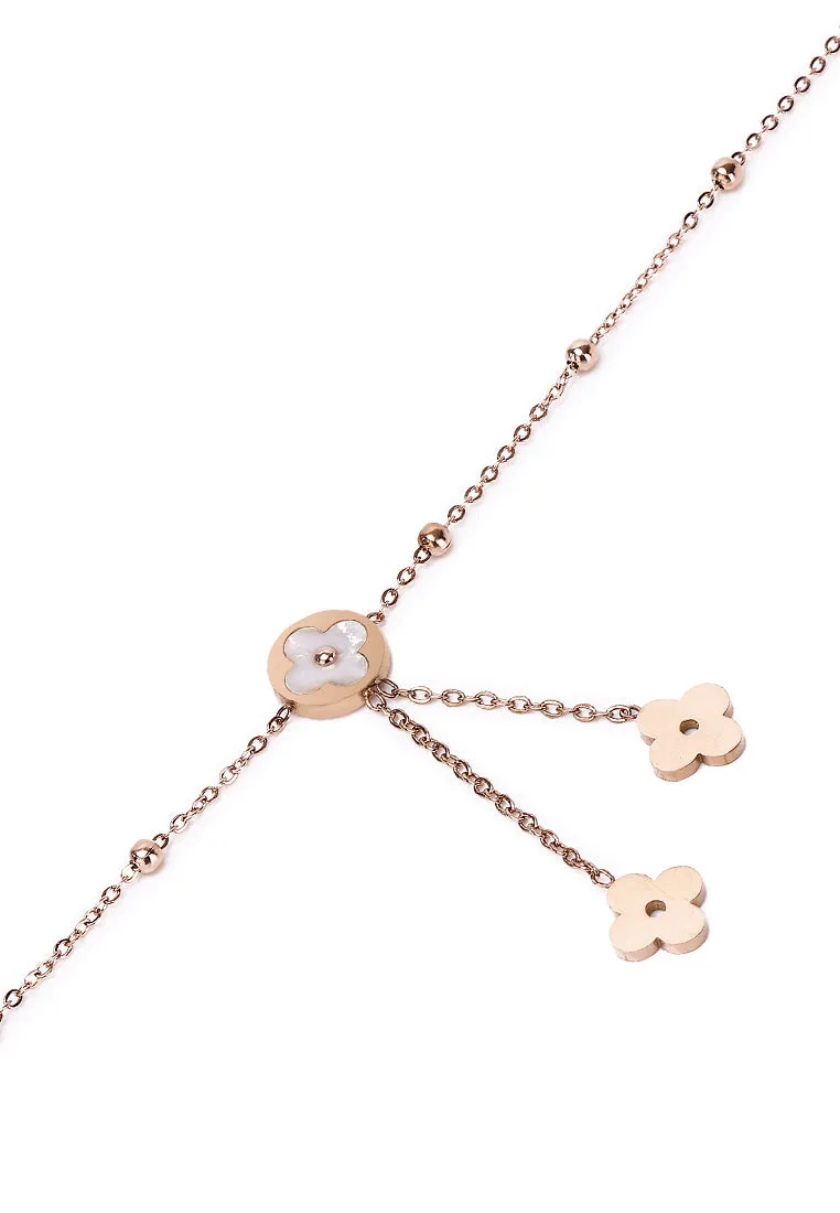 Ellysa Rose Gold Metal Watch Gift Set (Salmon)