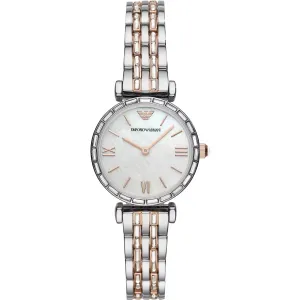 Emporio Armani Elegant Silver Dial Stainless Steel Women's Watch