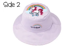 FlapJackKids - Reversible Kids' Sun Hat - Fairy / Unicorn
