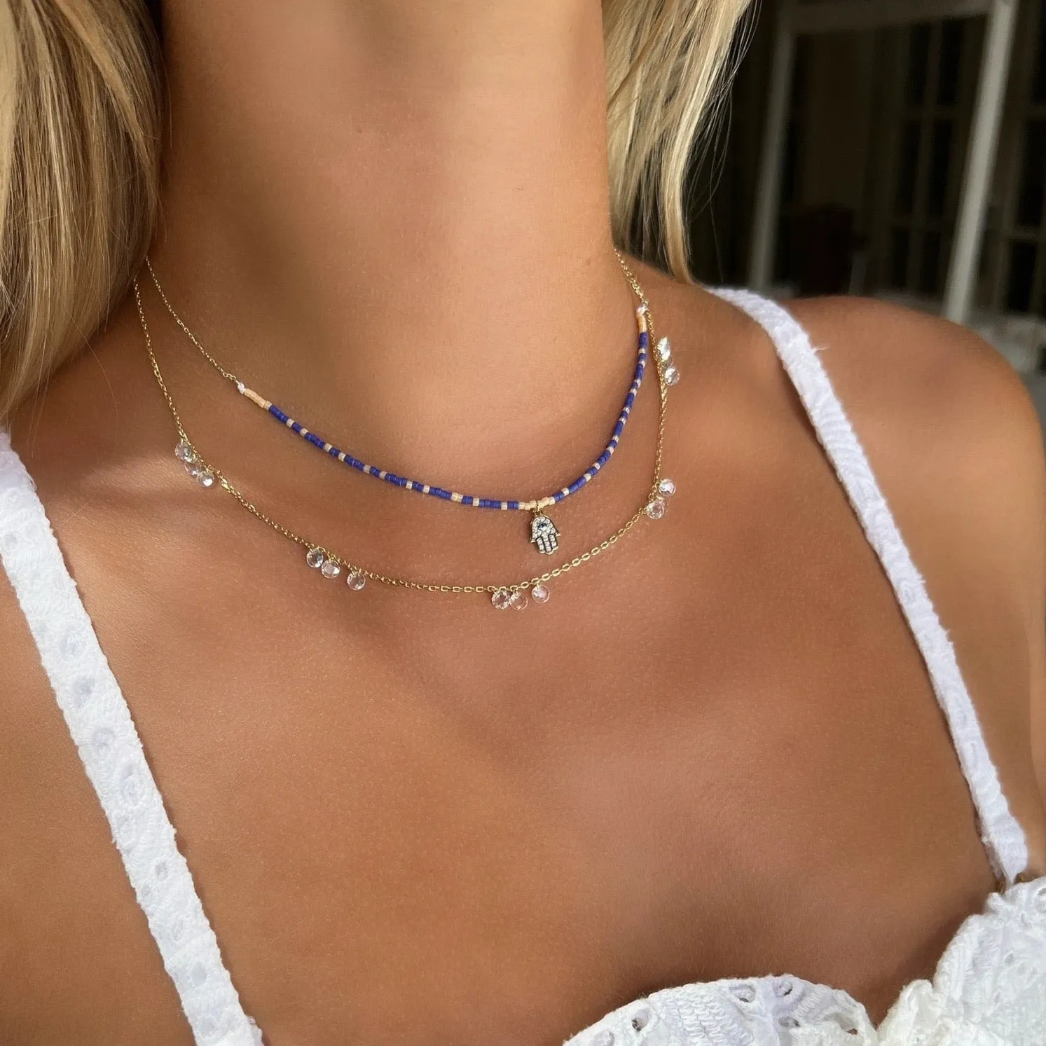 Floating CZ Necklace