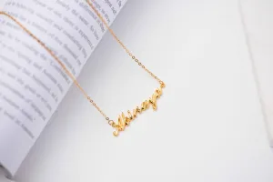 Full Silver Name Necklace - silver name necklace