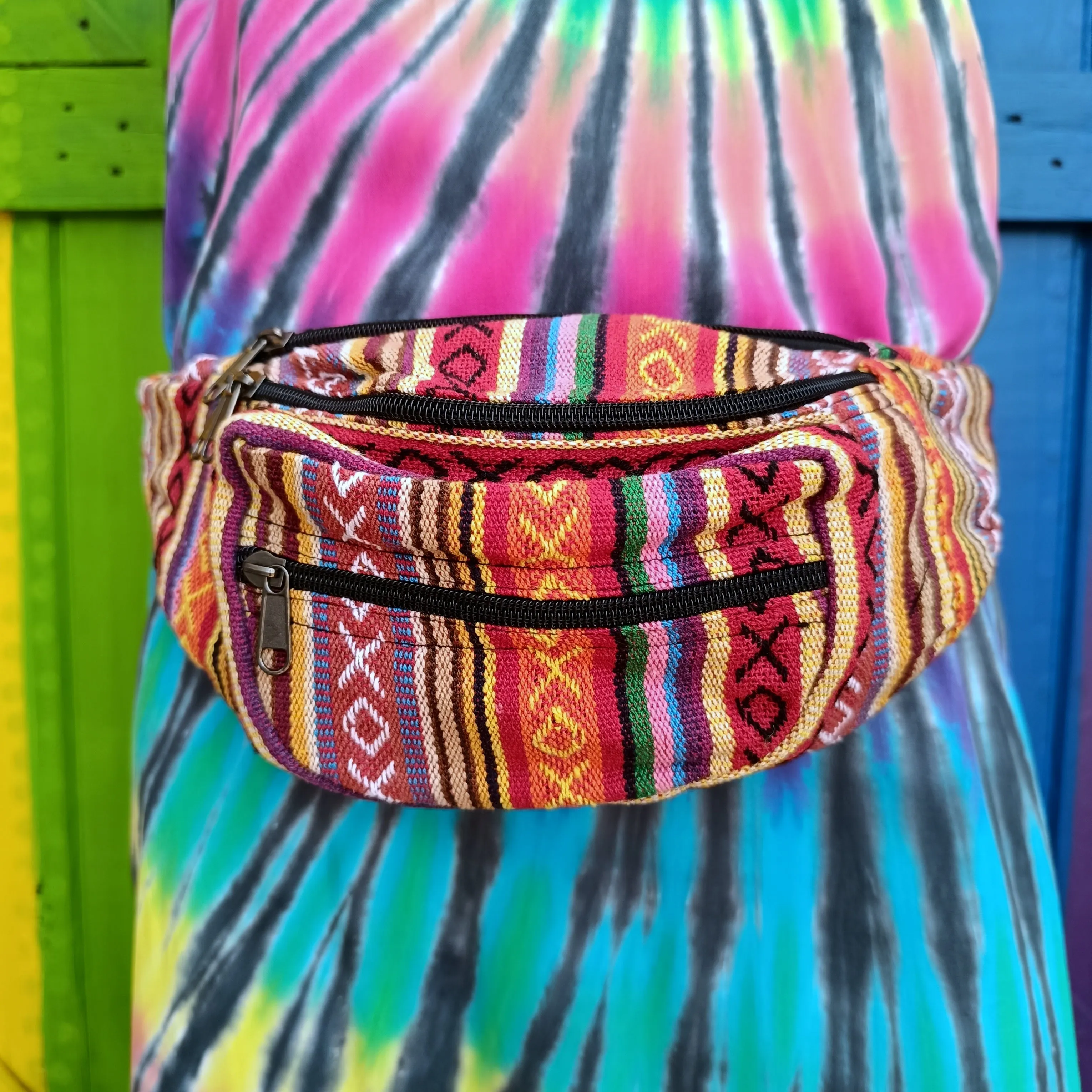 Funky Unisex Gheri Cotton Money Belts Moon bag Crossbody Bag