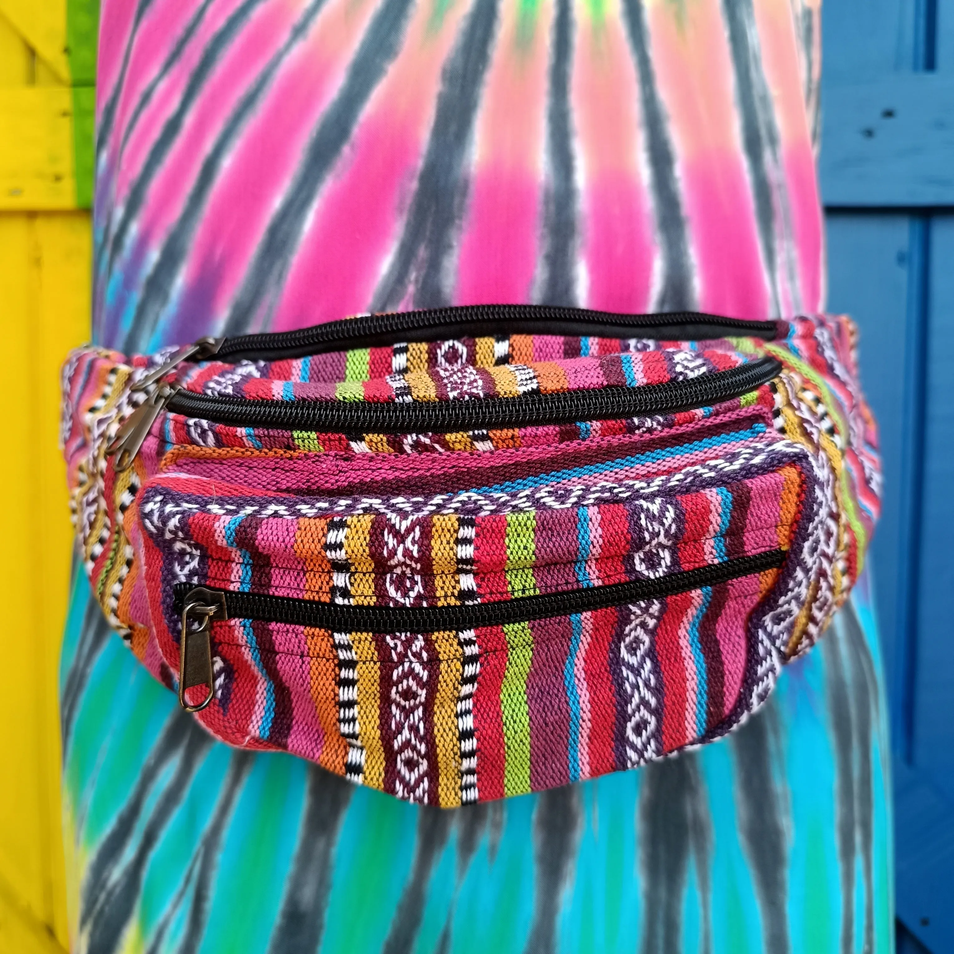 Funky Unisex Gheri Cotton Money Belts Moon bag Crossbody Bag