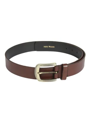 Genuine leather brown belt