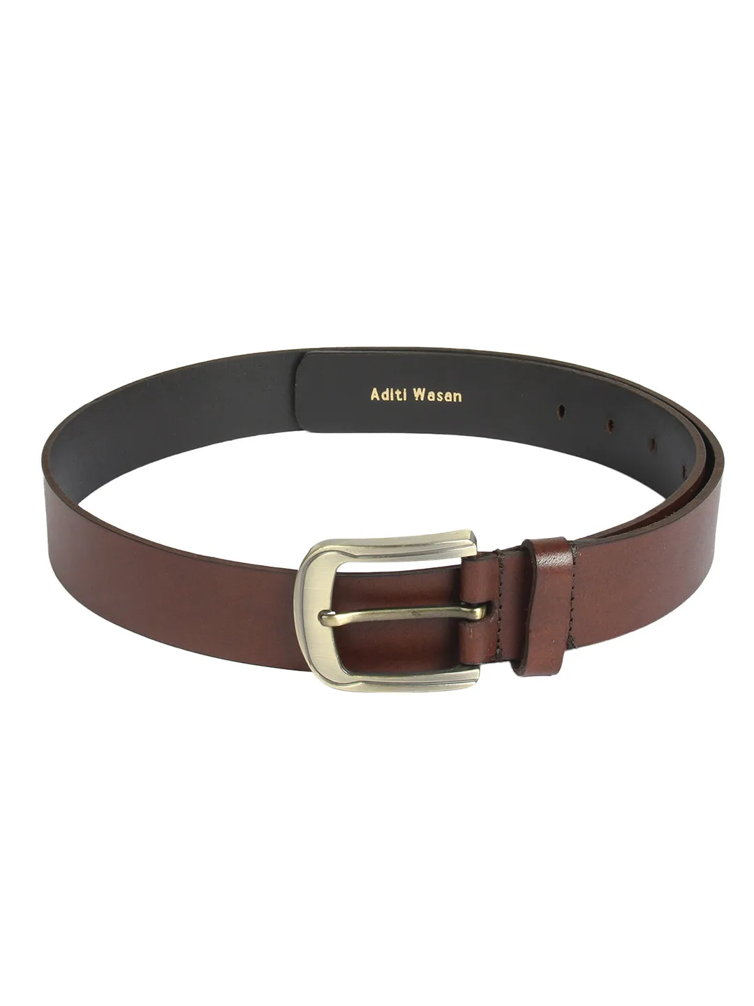 Genuine leather brown belt