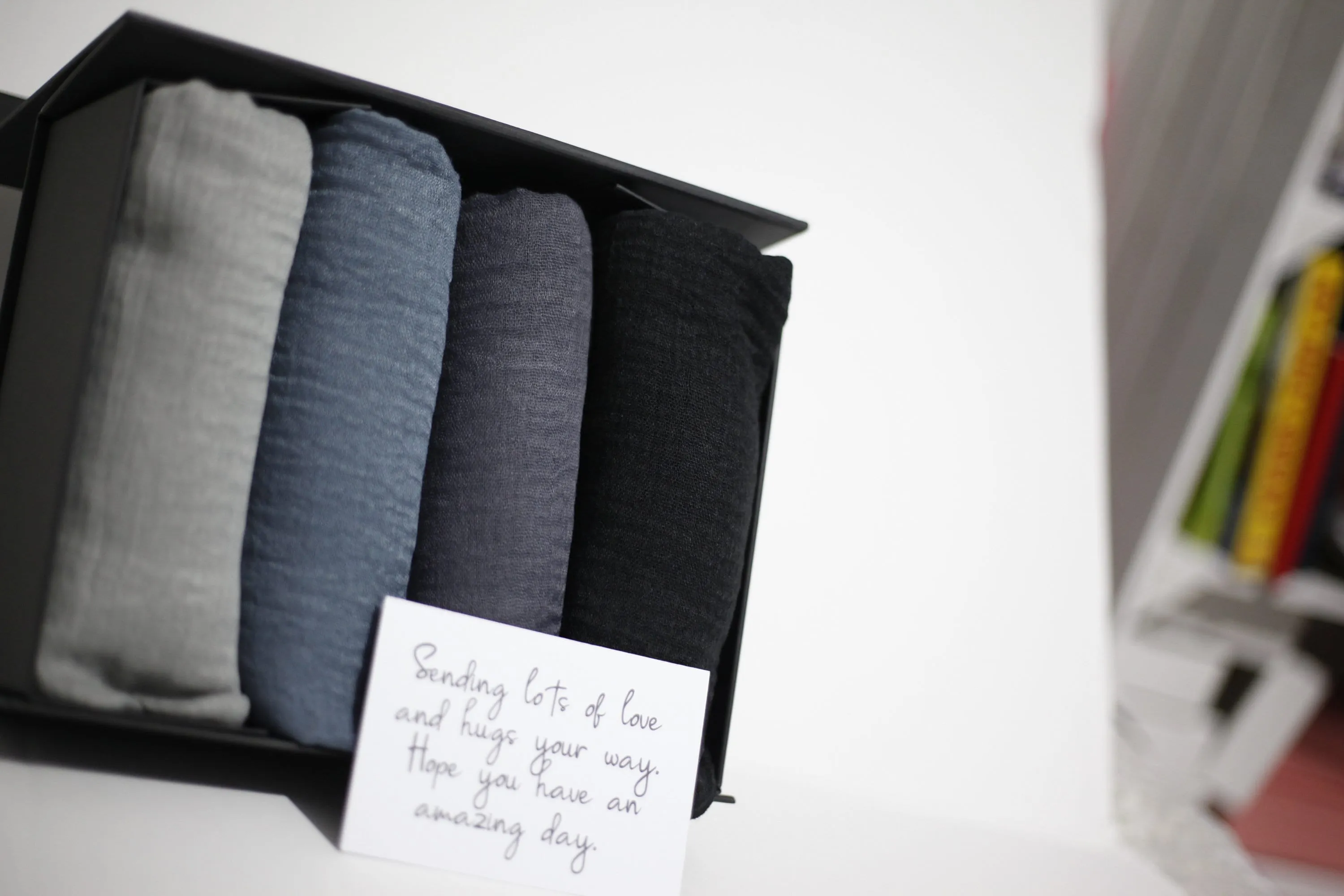 Grey,Black Winter colours scarf gift set, Gifts for her, Ladies Hijab set, Crinkle Cotton Hijabs, Cotton scarves for ladies, Christmas gift