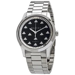 Gucci G-Timeless Automatic Black Onyx Stone Dial Ladies Watch YA1264130