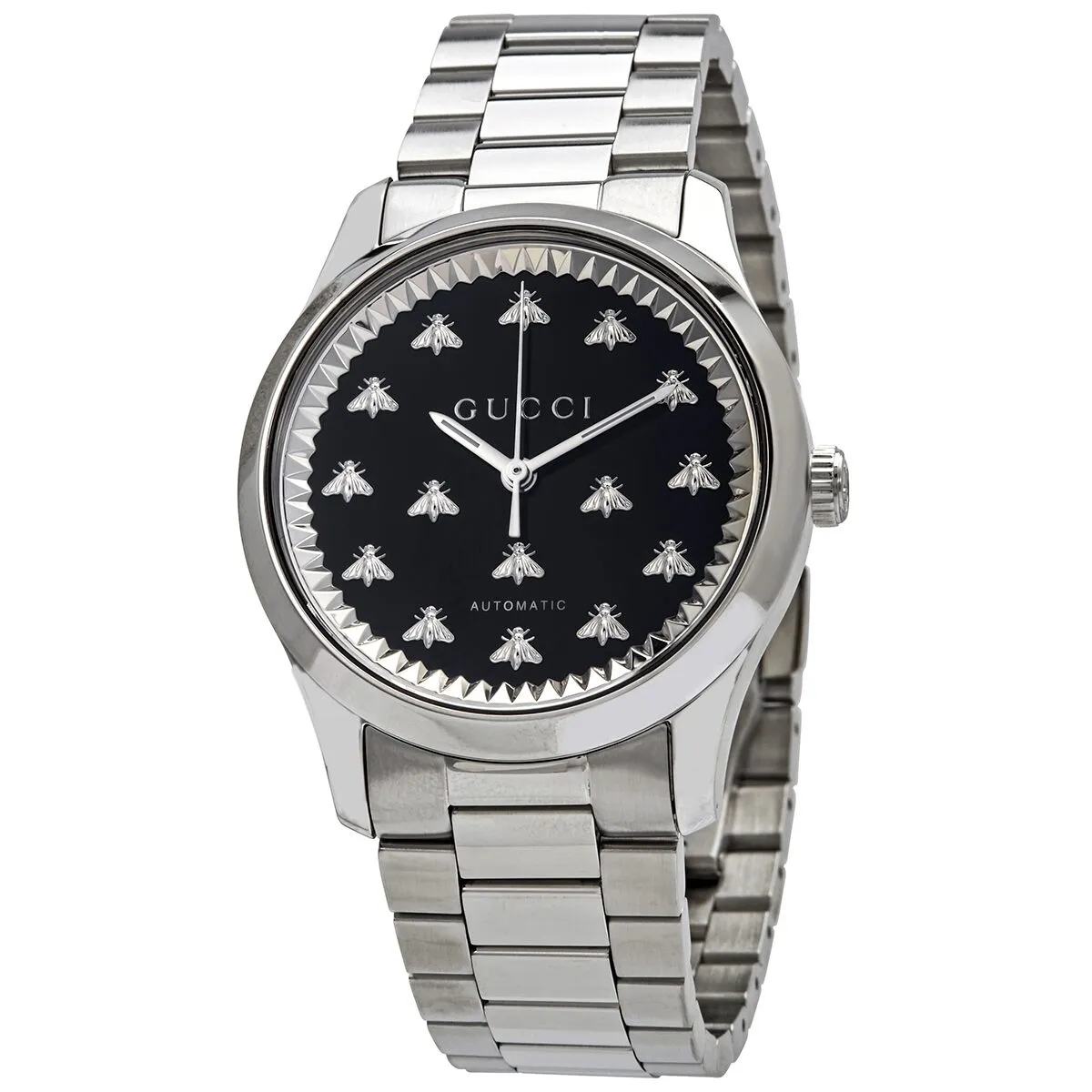 Gucci G-Timeless Automatic Black Onyx Stone Dial Ladies Watch YA1264130