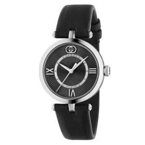 Gucci Model 2000 Black Dial 30mm Ladies Quartz Watch YA167505