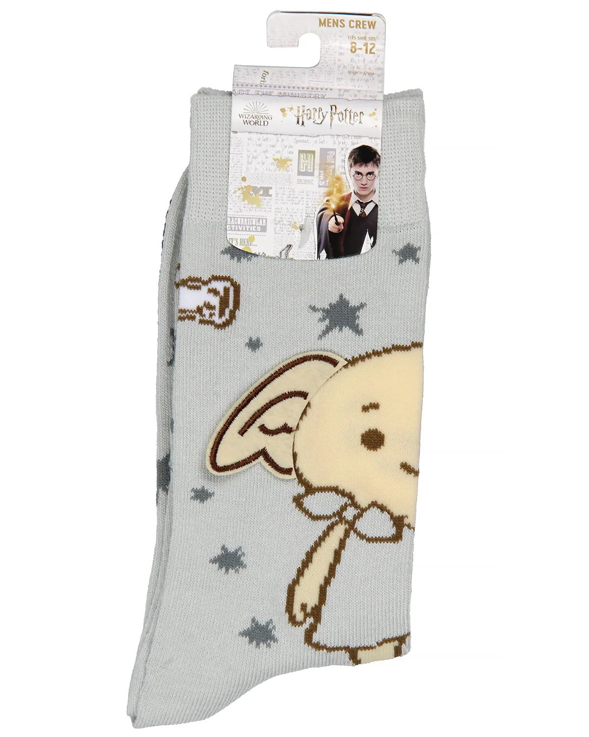 Harry Potter Dobby Elf Socks 3D Ears Chibi Character Adult Stretchy Crew Socks