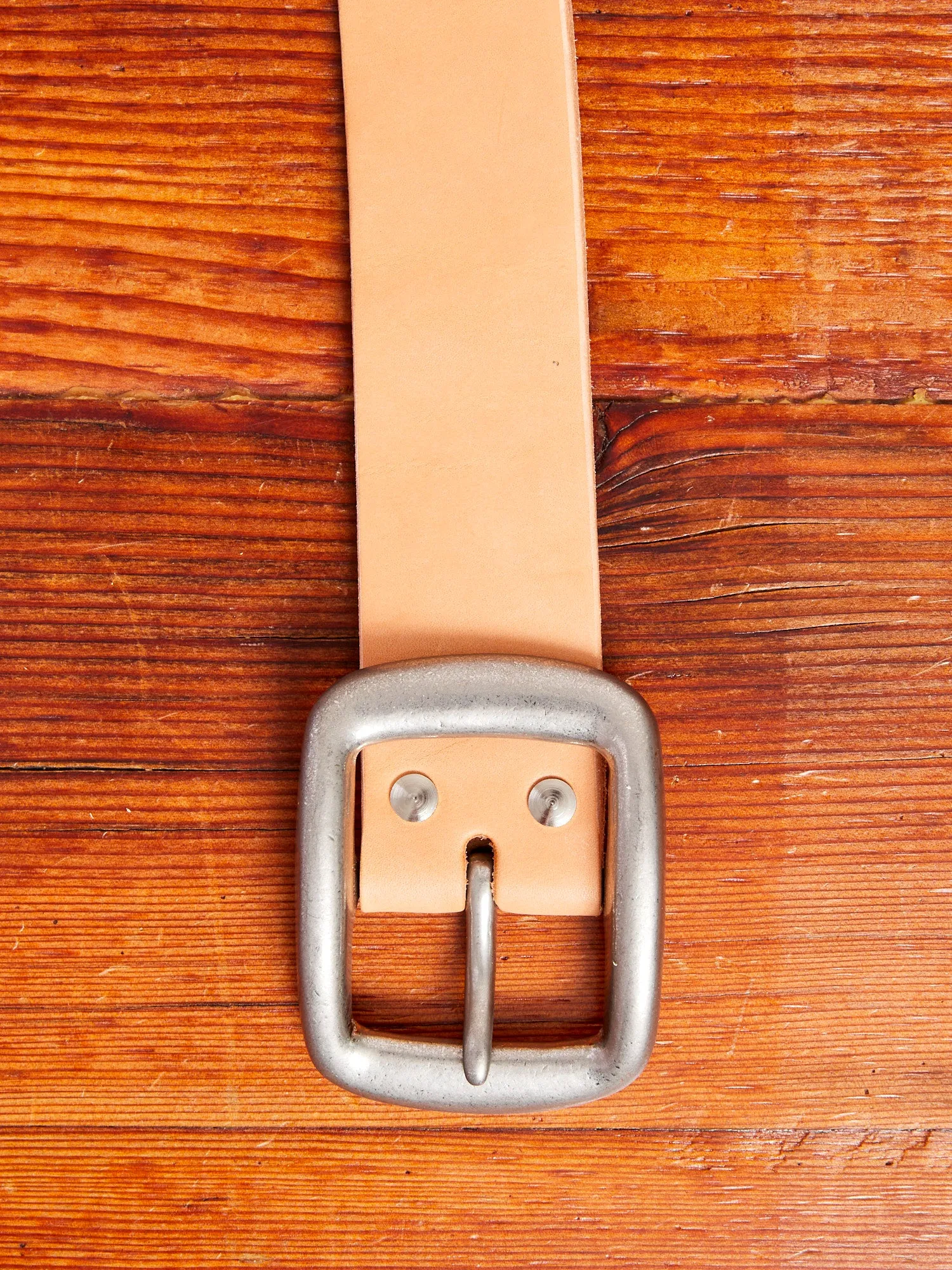 Heavyweight Curved Belt in Natural