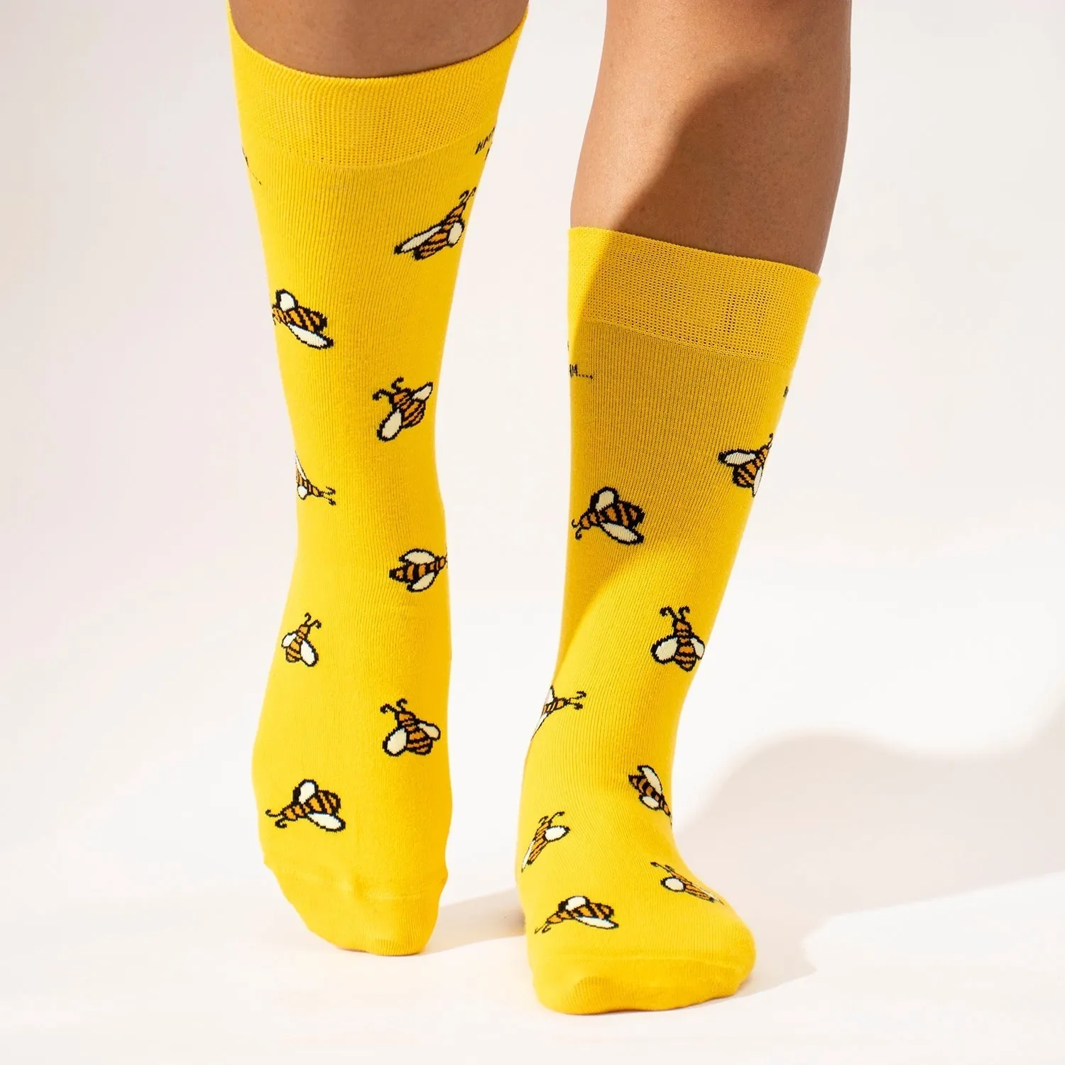 Honeybee & Don't Follow Me Crew Socks
