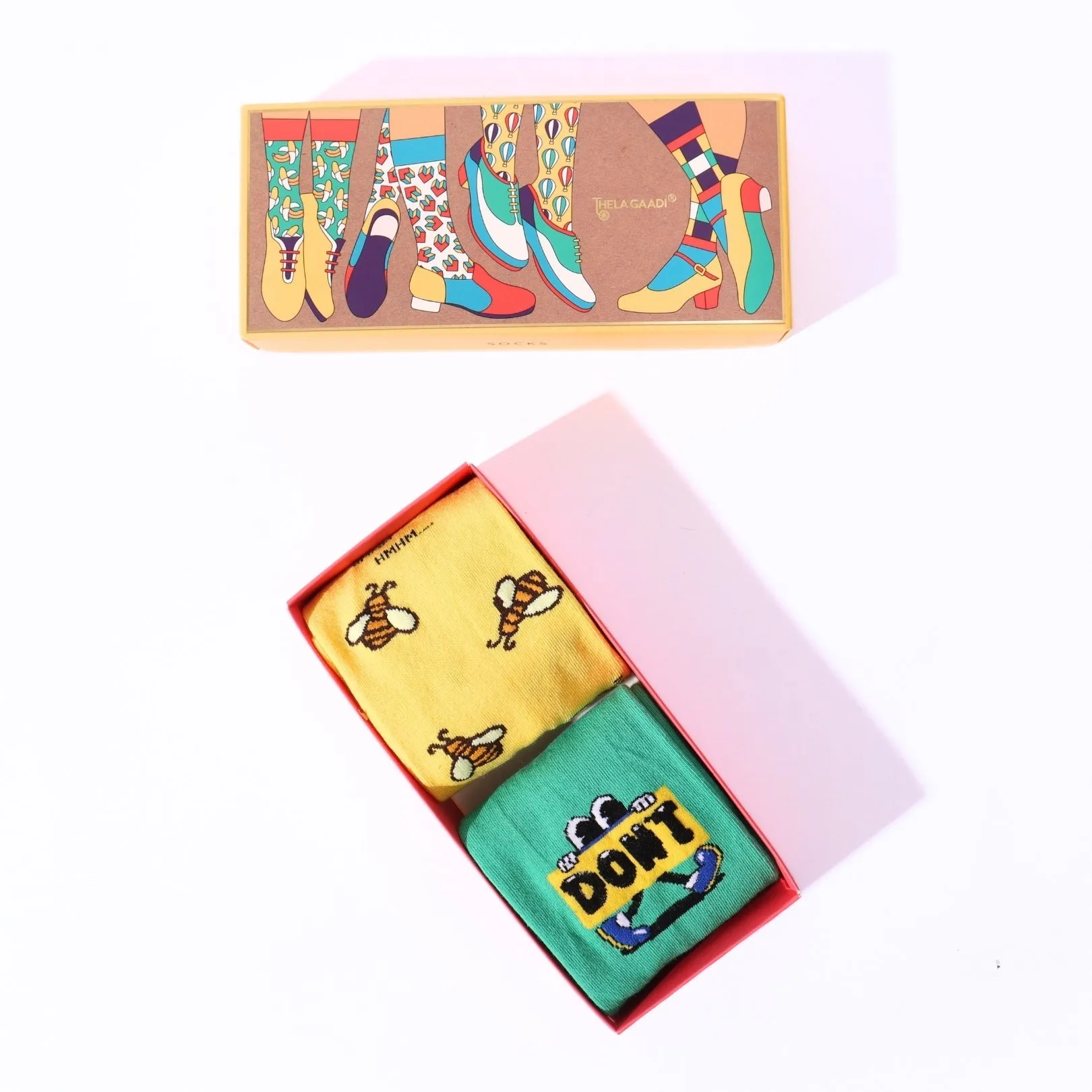 Honeybee & Don't Follow Me Crew Socks