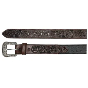Hooey Black Ostrich Texture Mens Belt