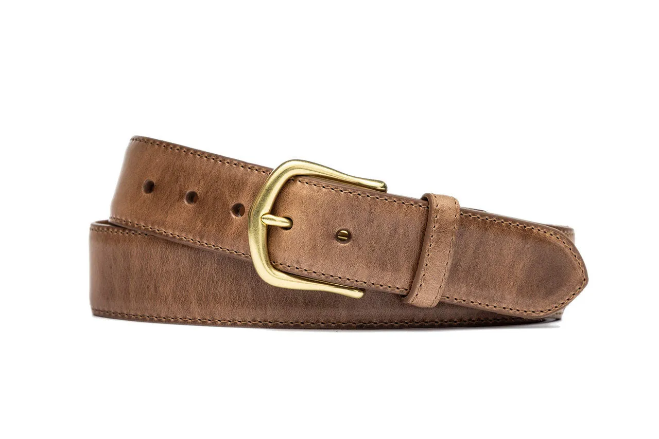 Horween Chromexcel Belt with Natural Brass Buckle
