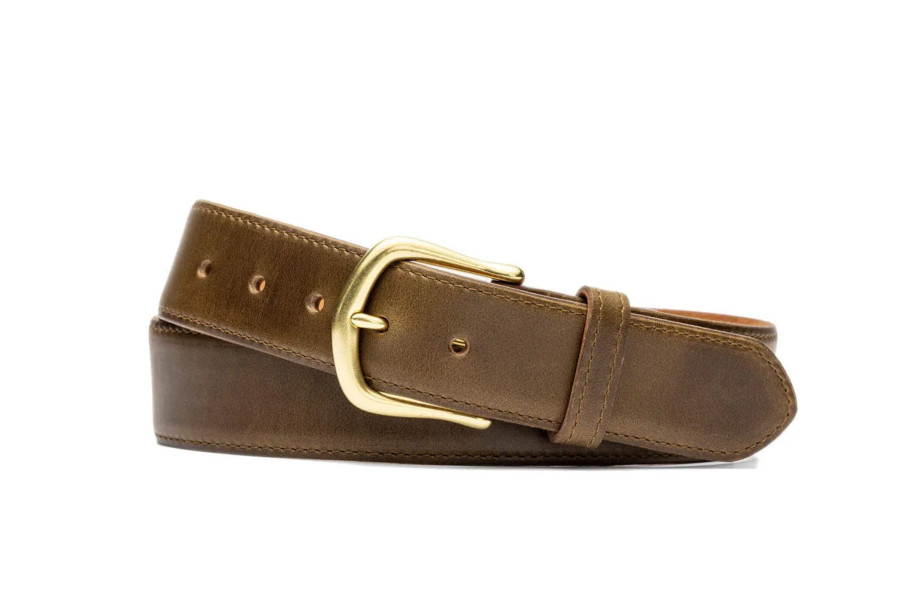 Horween Chromexcel Belt with Natural Brass Buckle