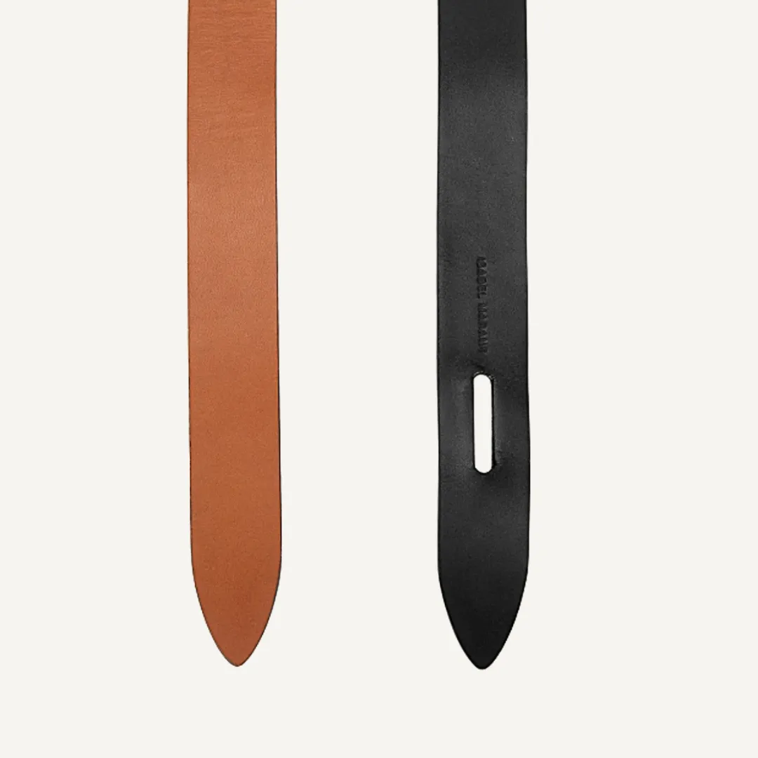 Isabel Marant Lecce Leather Belt - Black/Natural