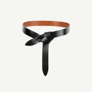 Isabel Marant Lecce Leather Belt - Black/Natural