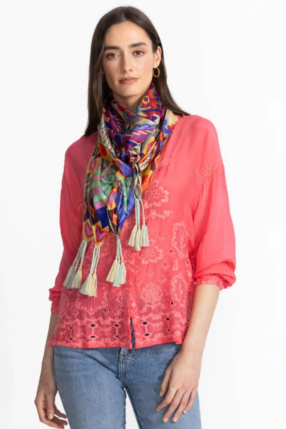 Johnny Was Silk Scarf  McAnna C92225-2