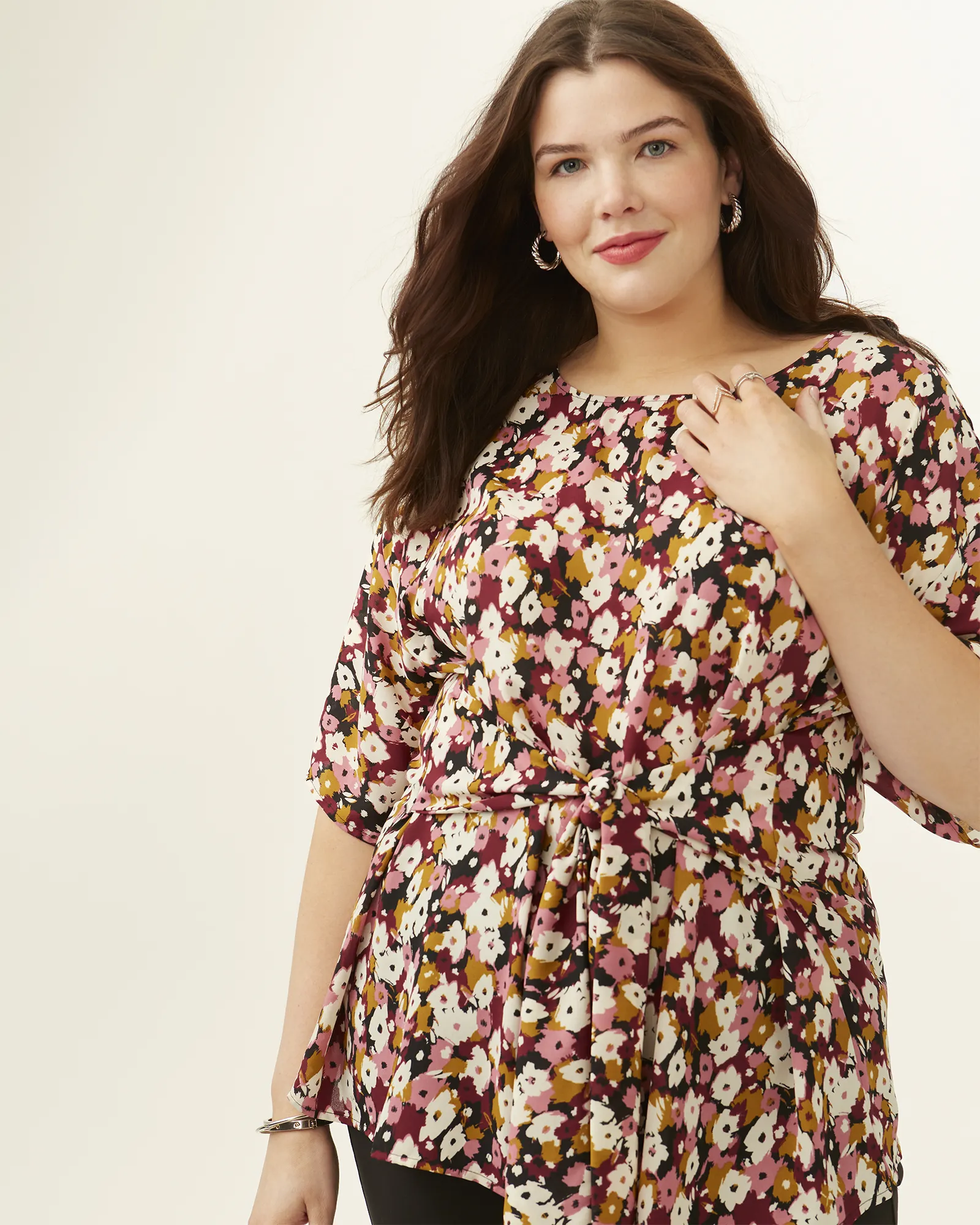 Kara Tie-Front Top | Pink / Magenta