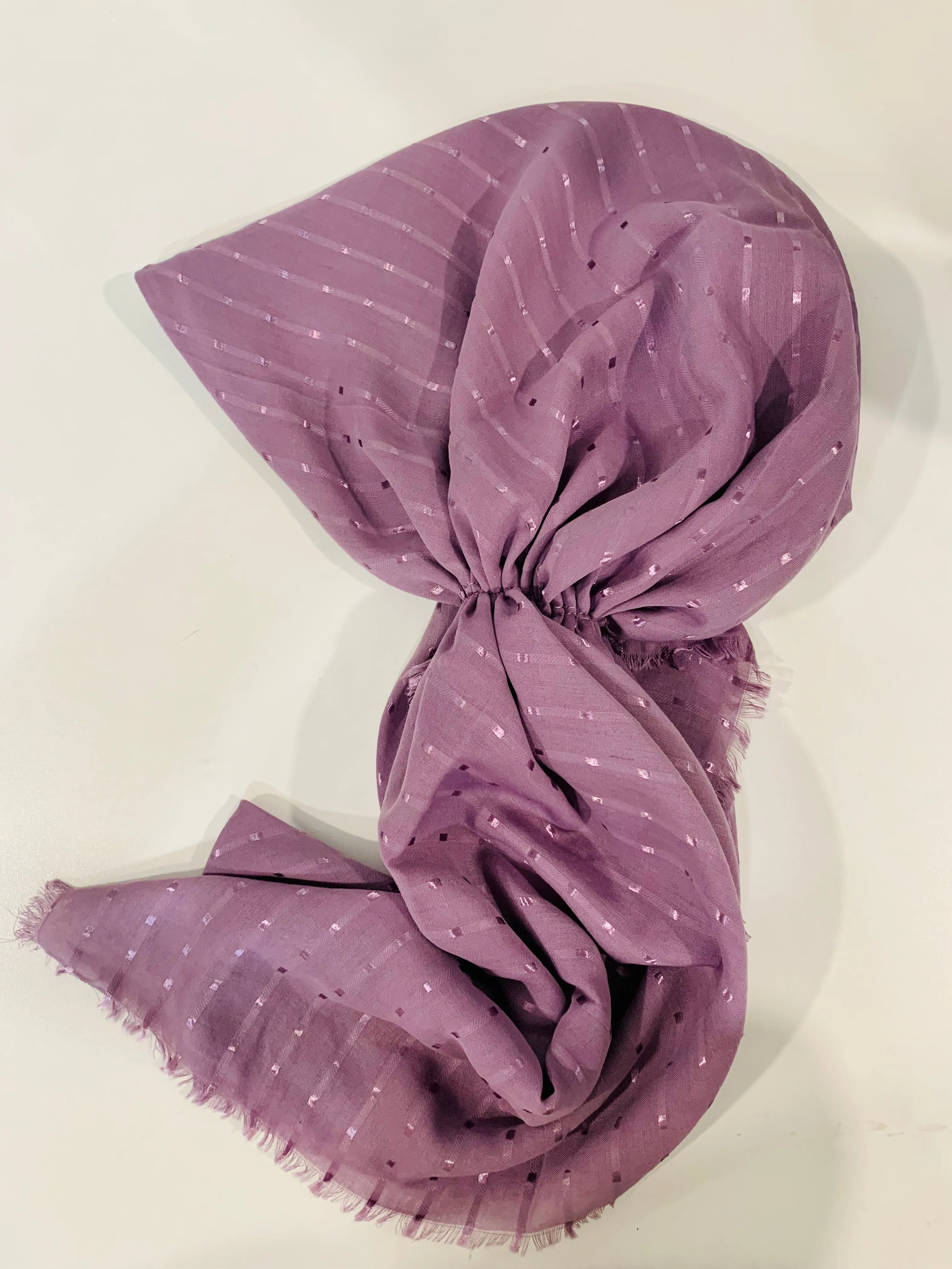 Lavender Dotted Shimmers Cotton Pretied