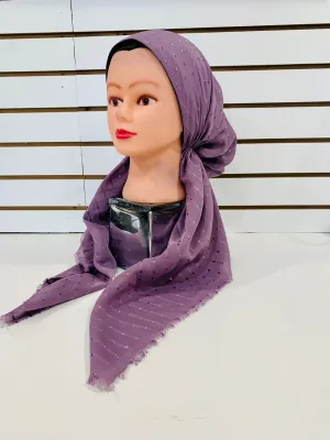 Lavender Dotted Shimmers Cotton Pretied